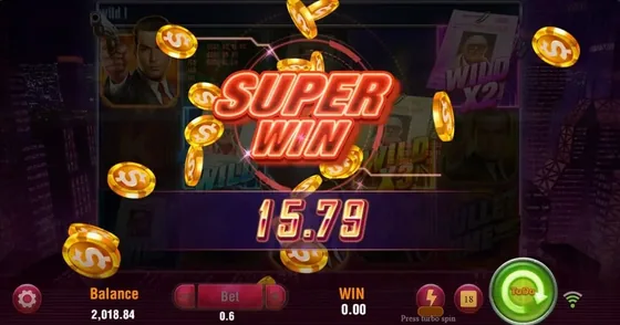Agent Ace Super Win screen with a Wild x2 in view during Ace Agent Mode